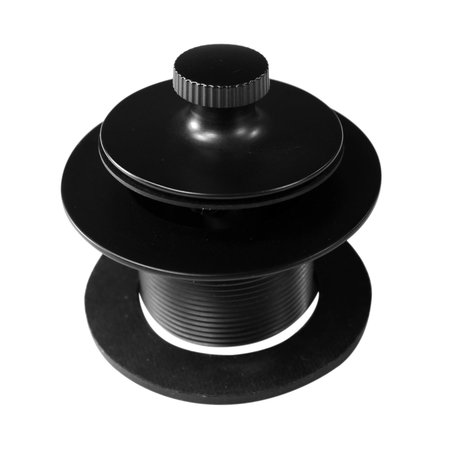 WESTBRASS Twist & Close 1-3/8" NPSM Fine Thread Bath Drain in Powdercoated Flat Black D331-F-62